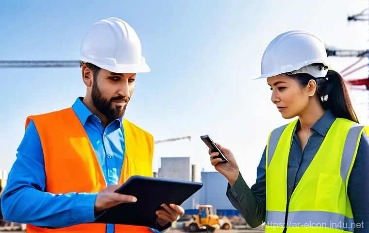 전기공사 현장 리더십과 커뮤니케이션 - **Prompt 1: Collaborative Problem Solving at an Electrical Site**
"A diverse team of male and fe...