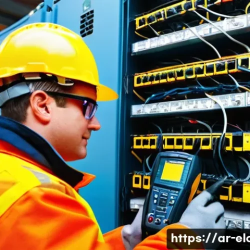 Home 8 전기공사 현장에서 발생하는 고장 대처법 - **Prompt 1: Proactive Electrical Safety Inspection at a Construction Site**
"A team of diverse, ...