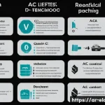 전기공사 주요 과목 요점 정리 PDF - A detailed educational infographic showing the difference between Direct Current (DC) and Alternatin...